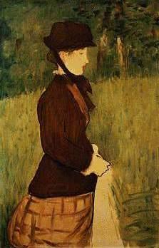 Edouard Manet Woman walking in the Garden oil painting picture